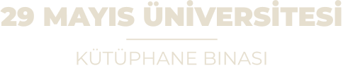 29 Mayıs Üniversitesi Kütüphane Binası - Logo